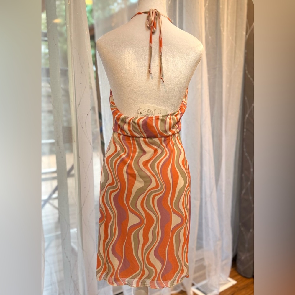 NWT Show Me Your Mumu Outgoing Mini Dress Wavy Striped Size M *FLAW* - Picture 3 of 11